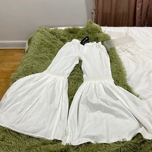 Gharara Pakistani white cotton small NWT